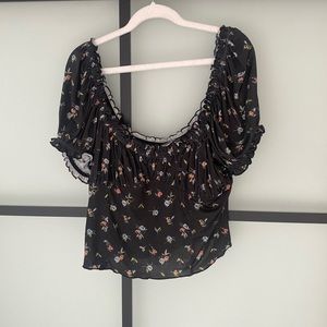Black Floral top!